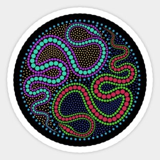 Yin & Yang - Snakes - Colour Sticker